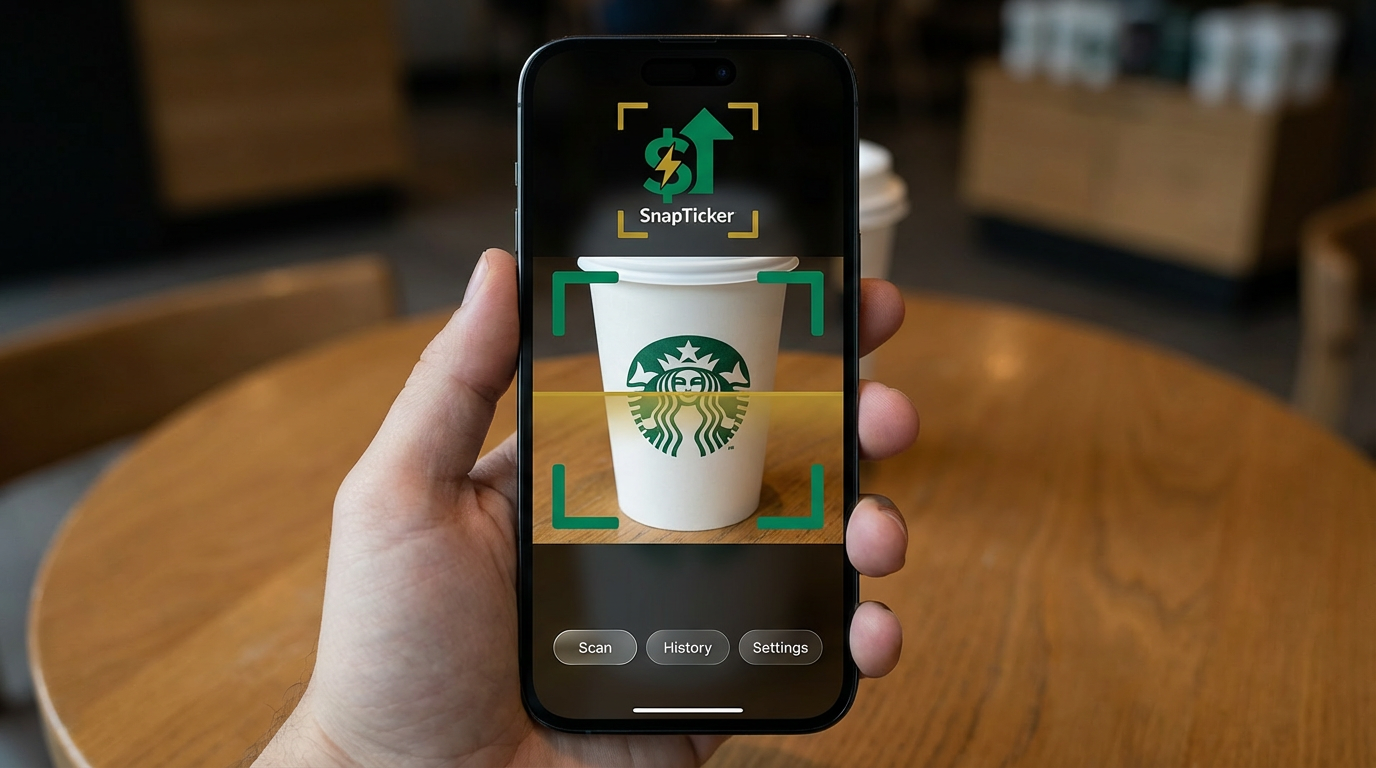 SnapTicker App Scanning Starbucks