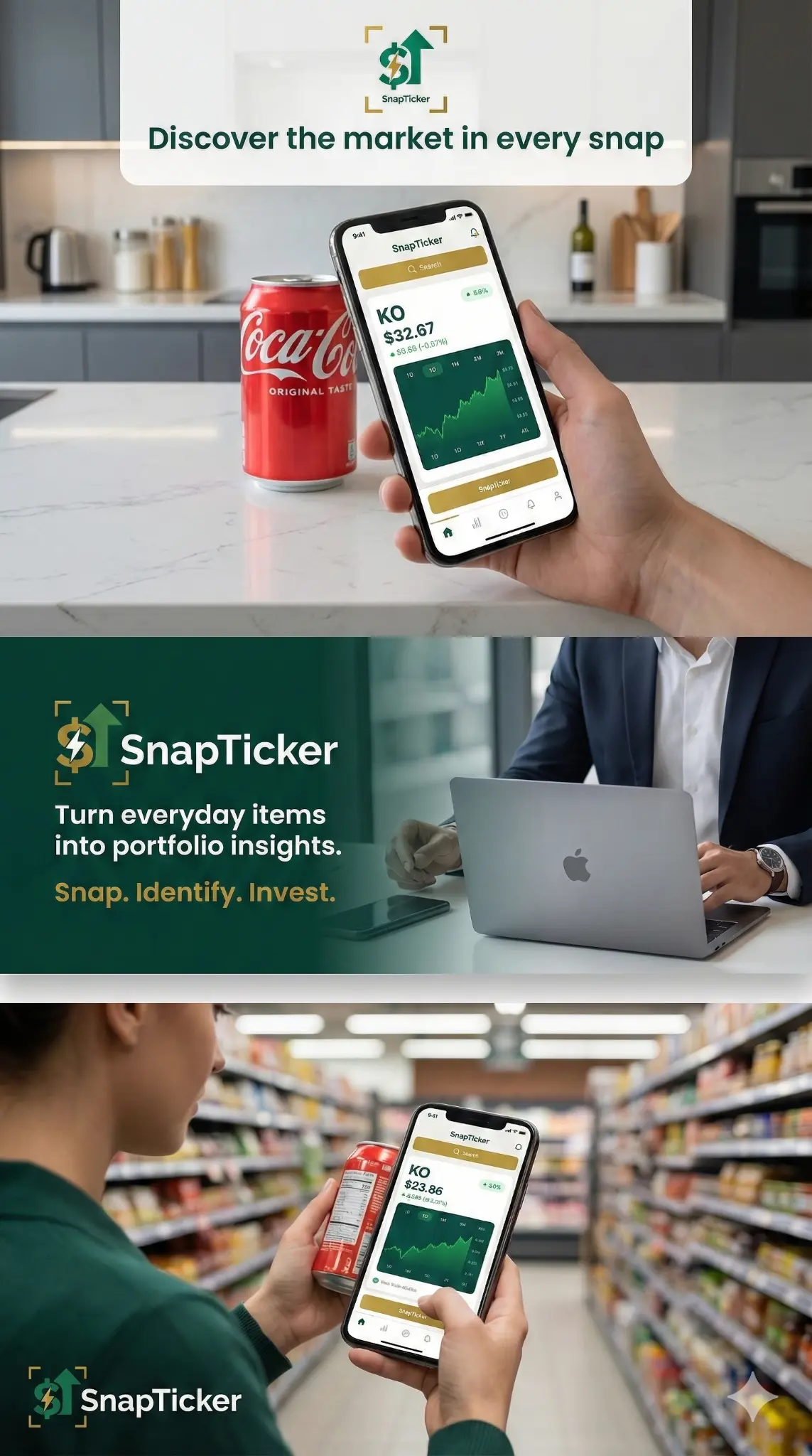 SnapTicker in everyday life - Kitchen, Office, Shopping